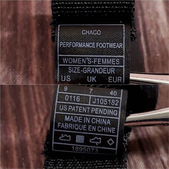 Chaco Womens Size 9 Updraft EcoTread X2 Outdoor Sandals Black Gray Waves J105182 - Picture 15 of 15